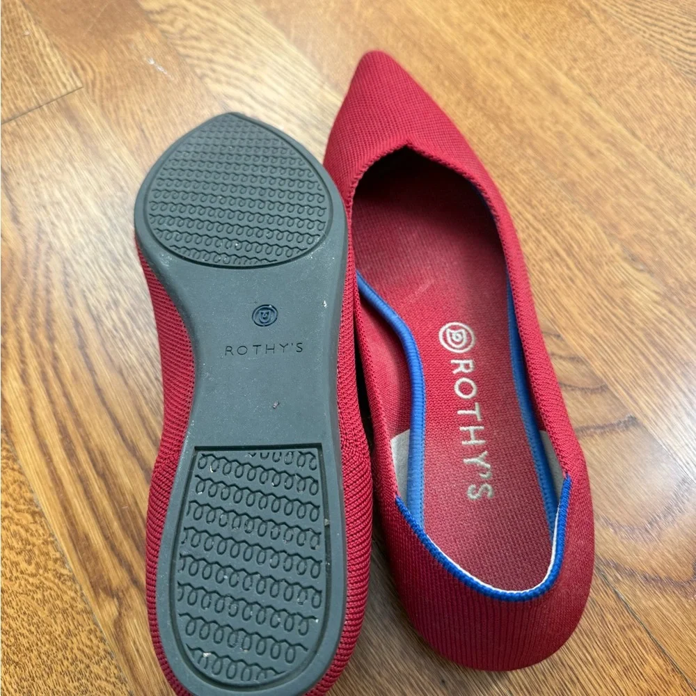 Rothy's Scarlet Red Loafers - Picture 3 of 4